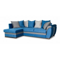 Дженифер 099 угловой диван-кровать 1ПфУ-2д-Б (левый) 577 синий (Vital Denim, Vital Pebble, Vital Dove)