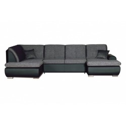 Джонатан 095 диван-кровать У1пф-2д-1пф (левый угол) 242 серо-черный
