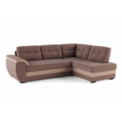 Мигель 338 угловой диван-кровать Б-2д-У1Пф (правый) 601 коричневый (Elva Vision, Elva Desert)